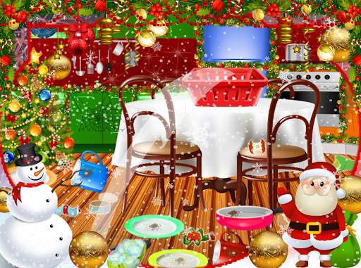Christmas Kitchen Cleaning-Hidden Objects Cleaning screenshot 1