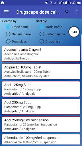 Drugscape dose calculator FREE screenshot 1