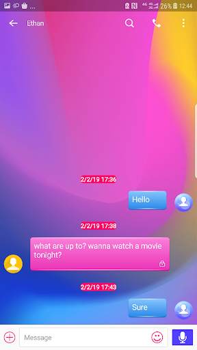 Next SMS Colorful world Skin screenshot 4