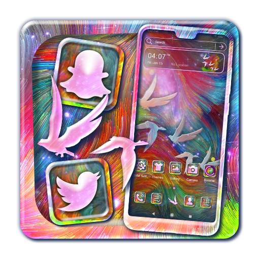 Hippie Galaxy Bird Launcher Theme 1.0
