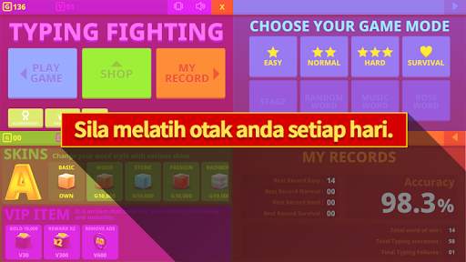 Pertempuran kata(Typing Fighting) screenshot 6