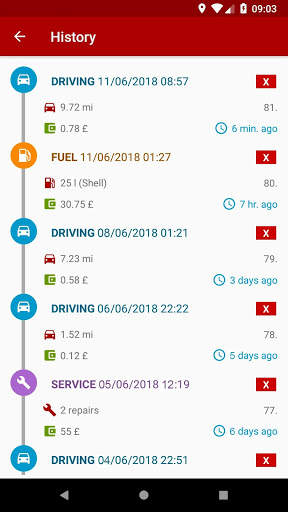 Driving costs screenshot 2