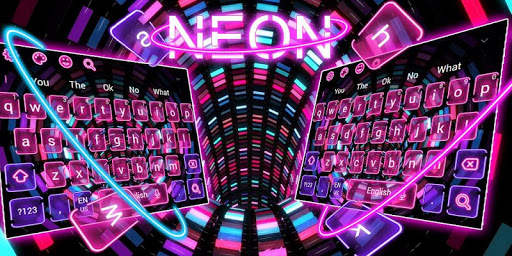 3D Neon Light Hologram Keyboard Theme screenshot 5
