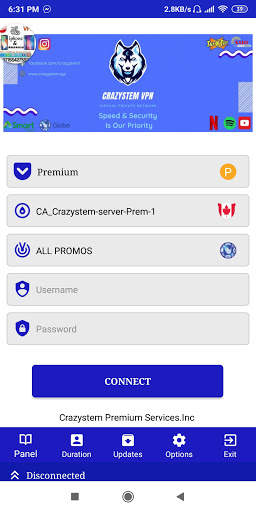 Crazystem VPN ( Official ) screenshot 1