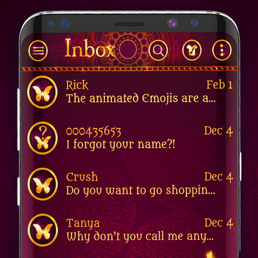 Tema de ouro do messenger SMS icon