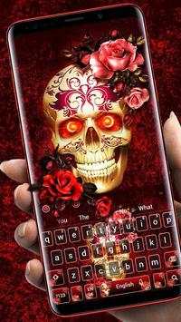 Death Rose Skull Keyboard Theme screenshot 1