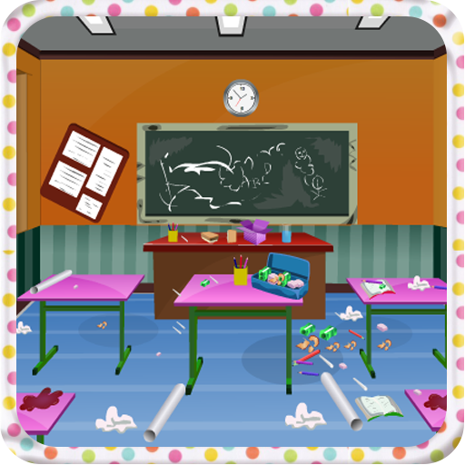 Classroom cleaning girls games icon