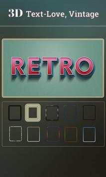 3D Text - Love, Vintage screenshot 1