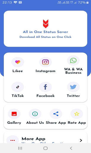 All In One Status Saver | Image & Video Downloader स्क्रीनशॉट 1