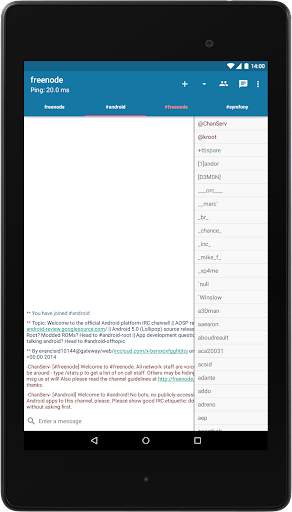 AndroIRC screenshot 9