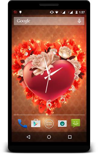 Heart Clock Live Wallpaper screenshot 1