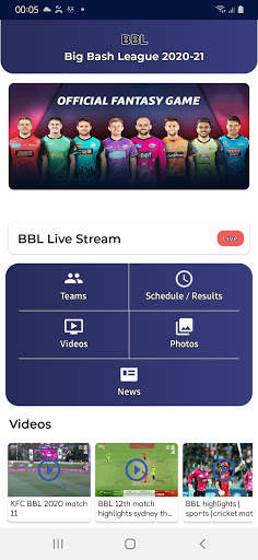 Australian Cricket League (BBL) Schedule 2020-21 screenshot 1