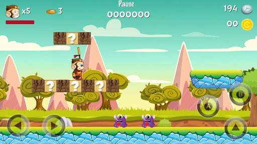 Super Monkey Rush World Runner Mobil Platform Game screenshot 1