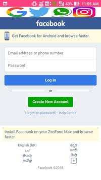 Social Network All in One App screenshot 1