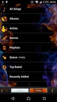 Poweramp Skin Flames 1 تصوير الشاشة