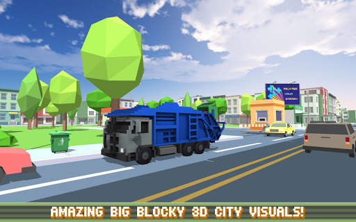 Blocky Garbage Truck SIM PRO screenshot 1