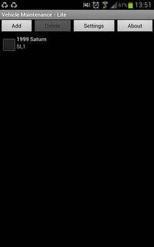 Vehicle Maintenance - Lite screenshot 1