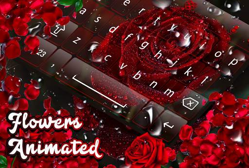 Flowers Animated Keyboard Theme screenshot 1