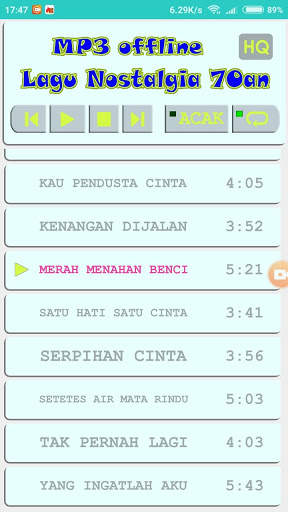 Lagu Nostalgia 70an MP3 - Offline screenshot 1