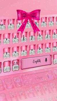 Pink Glitter Bow Keyboard Theme screenshot 1