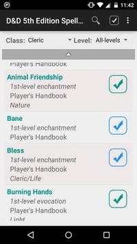 Fifth Edition Spell List Free screenshot 13