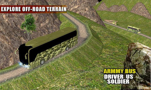 Off Road Army Bus Driving:Soldier Transport Duty screenshot 1