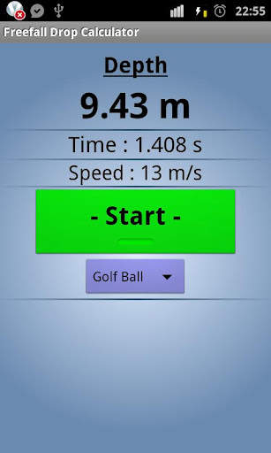 Freefall Depth Stopwatch screenshot 1