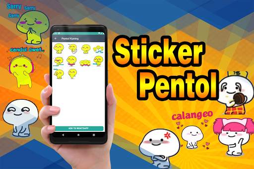 Sticker Funny Emoji Pentol - WAStickerApps screenshot 2