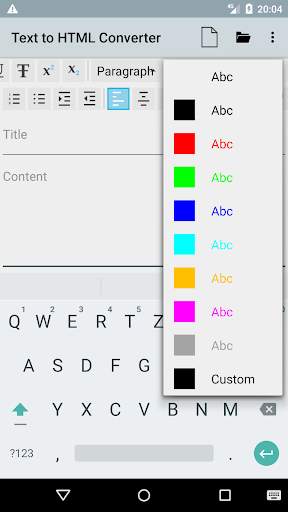 Text to HTML Converter 4 تصوير الشاشة