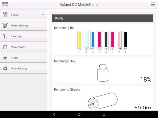 Roland DG Mobile Panel screenshot 5