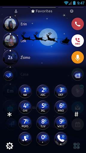 Xmas Night Phone DIaler Theme screenshot 2