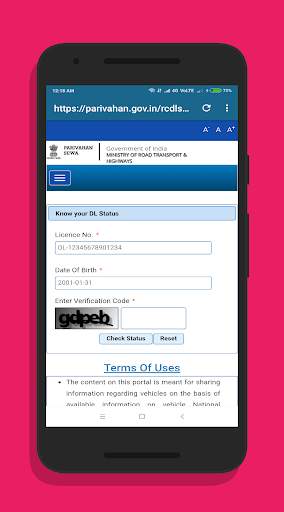 Driving Licence Details Online 2018 screenshot 5