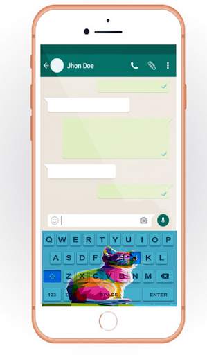 Pink Unicorn Kitty Keyboard screenshot 2