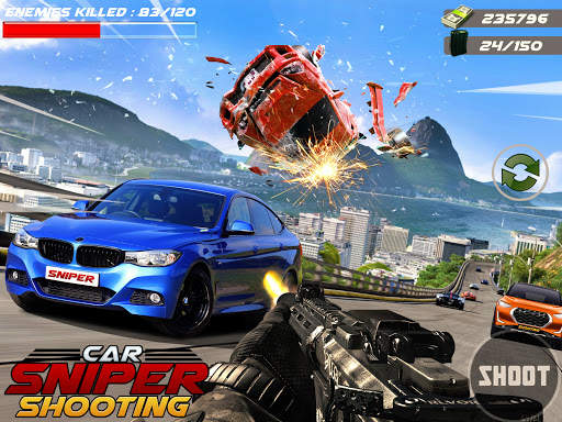 Car Racing Sniper Vs Thieves - Shooting Race games screenshot 4