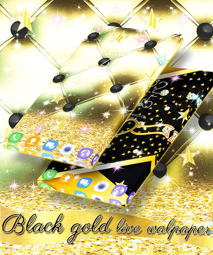 Black gold live wallpaper screenshot 5