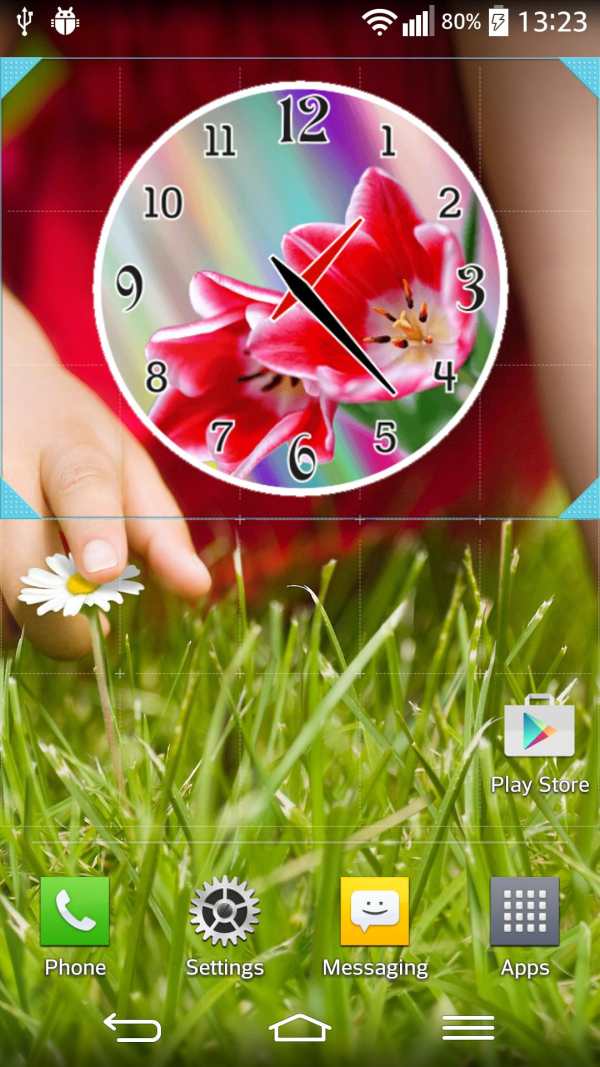 Spring Flowers Clock скриншот 1