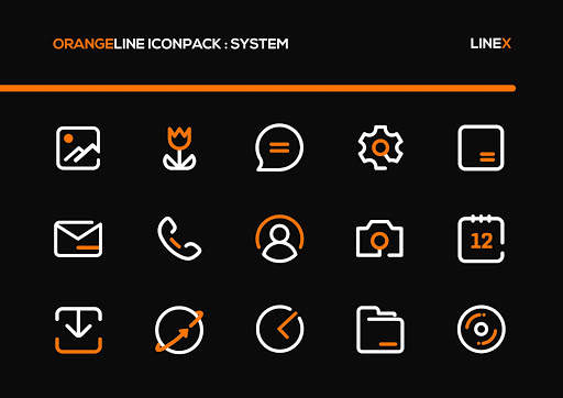 OrangeLine IconPack : LineX screenshot 2