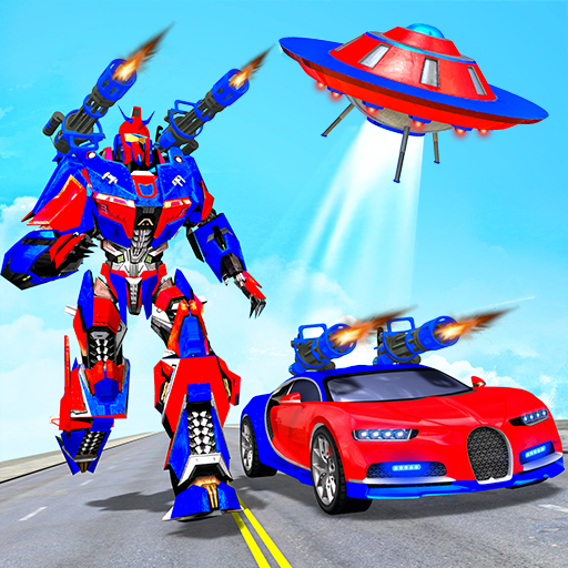 Flying Robot Car Games - Robot Shooting Games 2021 icon