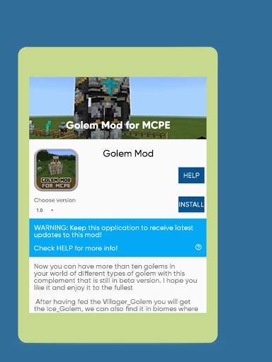 Golem Mod for MCPE screenshot 12