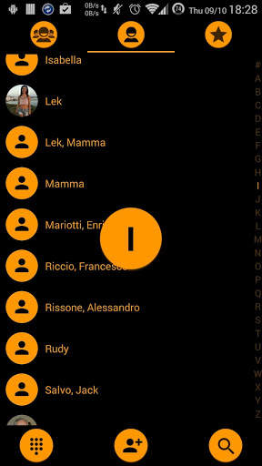Dialer theme Flat BlackOrang स्क्रीनशॉट 4
