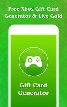 Free Xbox Gift Card Generator & Live Gold for Xbox 1 تصوير الشاشة