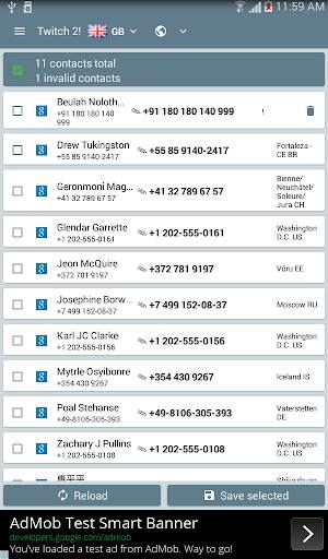 Twitch 2! Contacts Formatter screenshot 1