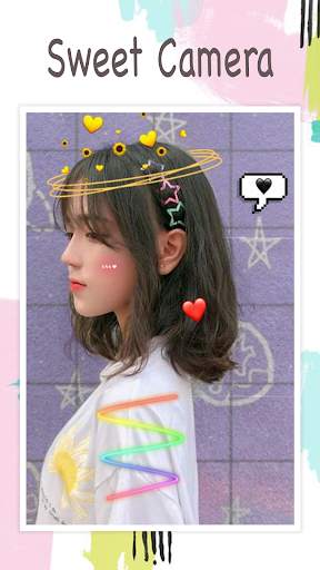 Live face sticker sweet camera screenshot 1