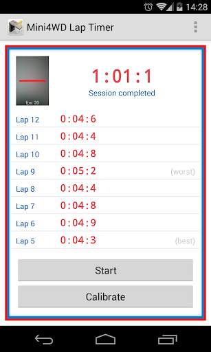 Lap Timer for Mini 4WD, Slot Cars स्क्रीनशॉट 2