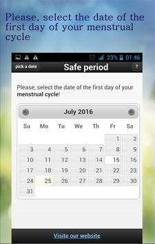 Safe Period Calculator screenshot 1