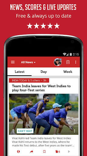 Cricket News and Scores screenshot 1