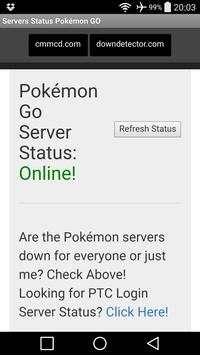 Servers Status Pokémon GO screenshot 1
