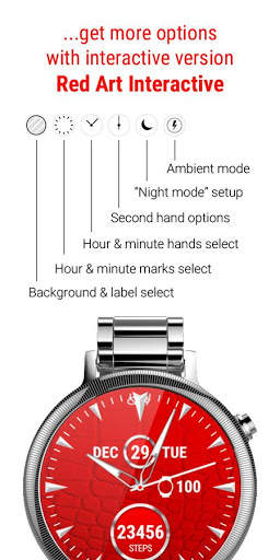 Watch Face Red Art screenshot 5