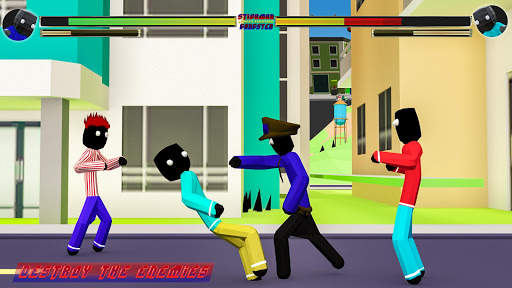 Stickman Street Fighting City Blocky Gangster screenshot 3
