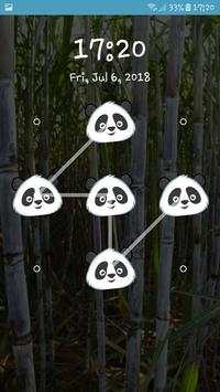 Lock Screen Angry Panda Pattern Code Security screenshot 1